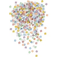 Mosaik Glassteine Pastell, 10 x 10 mm, 300 Stück, farbig sortiert