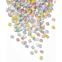 Mosaik Glassteine Pastell, 10 x 10 mm, 300 Stück, farbig sortiert