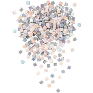 Mosaik Glassteine irisierend, 10 x 10 mm, 300 Stück,...