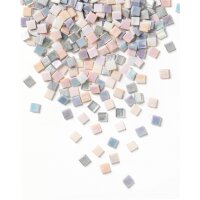 Mosaik Glassteine irisierend, 10 x 10 mm, 300 Stück, farbig sortiert