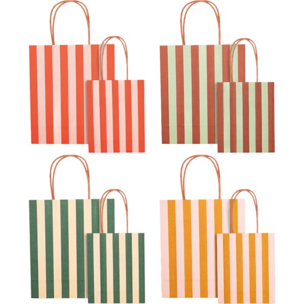 Papiertüten Stripes Amore, 4 Motive sortiert, wählbar in verschiedenen Größen