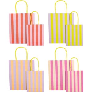 Papiertüten Stripes Neon, 4 Motive sortiert,...