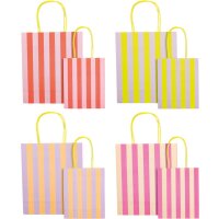 Papiertüten Stripes Neon, 4 Motive sortiert, wählbar in verschiedenen Größen