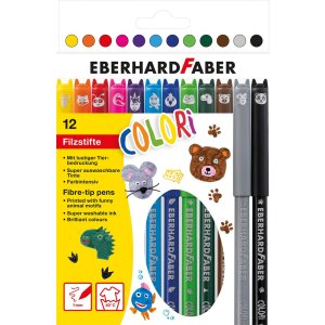 Colori Filzstifte Animal von Eberhard Faber, 12 Stifte,...