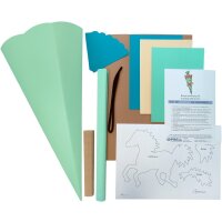 Schultüte Bastelset Perd mint von Prell, inkl. Schulstarterpaket GRATIS