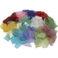 Glasmosaiksteine, 3 kg, Größe 0,5 – 4,5 cm