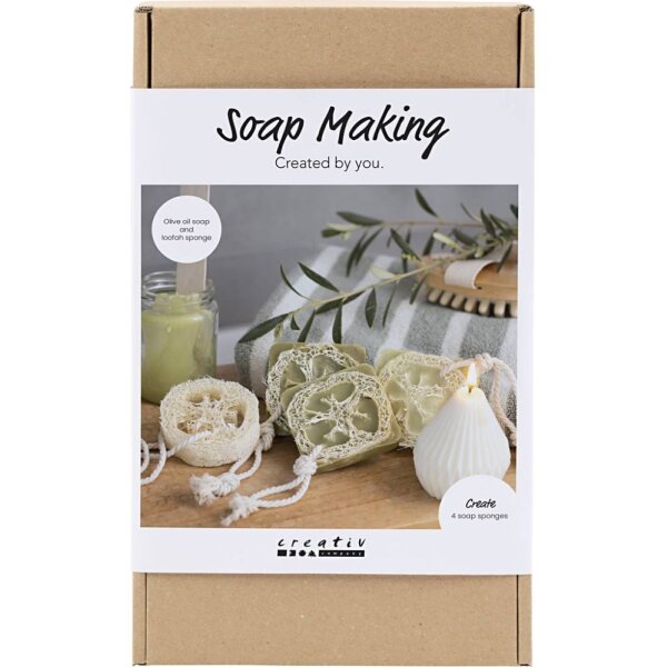 Kreativ Set Seifenherstellung mit Loofah, olivgrün, voraussichtlich Anfang März lieferbar