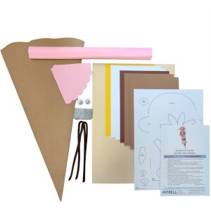 Schult&uuml;te Bastelset Reh mit Blume von Prell, inkl. Schulstarterpaket GRATIS