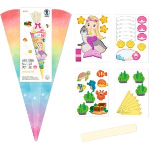 Schultüten Bastelset Easy Line Rainbow Meerjungfrau...