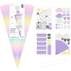 Schultüten Bastelset Easy Line Rainbow Regenbogen...