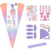 Schultüten Bastelset Easy Line Rainbow Ballerina von Ursus, inkl. Starterpaket GRATIS