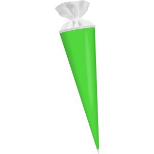 Schultüte neongrün 70 cm lang D: 18 cm aus...