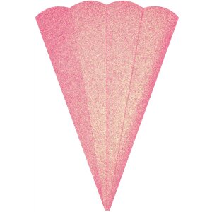 Geschwister Schult&uuml;tenrohling Glitter, 41 cm, 400 g/m&sup2; glitter hell pink