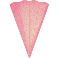 Geschwister Schultütenrohling Glitter, 41 cm, 400 g/m² glitter hell pink