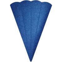 Geschwister Schultütenrohling Glitter, 41 cm, 400 g/m² glitter ultramarin