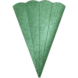 Geschwister Schult&uuml;tenrohling Glitter, 41 cm, 400 g/m&sup2; glitter gr&uuml;n