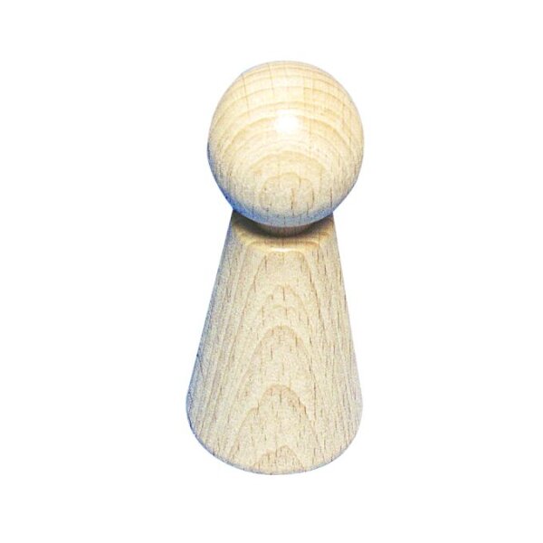 Rohholz Figurenkegel, natur,  H: 7cm, Ø 3 cm, 1 Stück