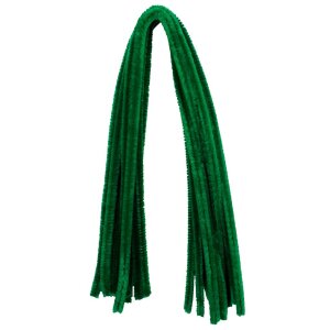 Pfeifenputzer Chenilledraht dunkelgr&uuml;n, 10 St. &aacute; 50 cm, D: 8 mm. Lieferbar voraussichtlich September