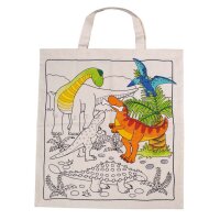 Baumwolltasche "Dinosaurier" 38 x 48 cm, natur