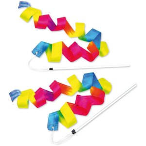 Schwungband Regenbogen 4 cm breit, ca. 200 cm lang 3er Set