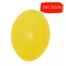 Plastik-Eier, Kunststoffeier, Ostereier,  gelb 60 mm, 100 Stück