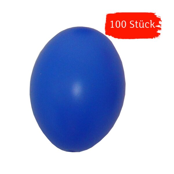 Plastik-Eier, Kunststoffeier, Ostereier,  blau 60 mm, 100 Stück