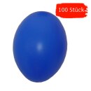 Plastik-Eier, Kunststoffeier, Ostereier,  blau 60 mm, 100 Stück