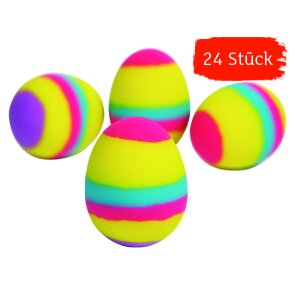 Flummi Ei 4,5 cm Gummi ab 3 Jahre, 24 Stück