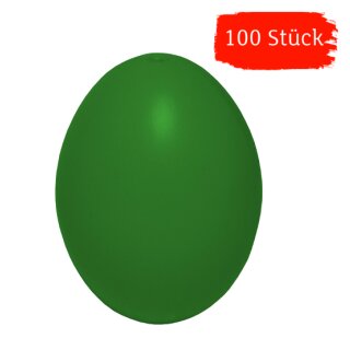 Plastik-Eier, Kunststoffeier, Ostereier, grün 60 mm, 100 Stück