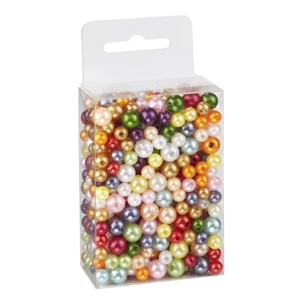 Wachsperlenmix ca. 6 und 8 mm 60 g bunt sortiert
