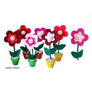 Bastelset Filzblumen von Prell, 30 Stück, D: 10 cm,...