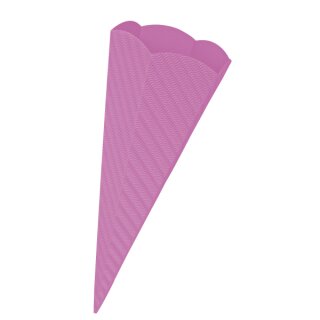 Schultütenrohling aus 3D Wellpappe rosa, h: 68 cm