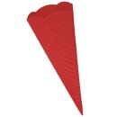 Schultütenrohling aus 3D Wellpappe rot, h: 68 cm