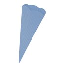 Schultütenrohling aus 3D Wellpappe hellblau, h: 68 cm