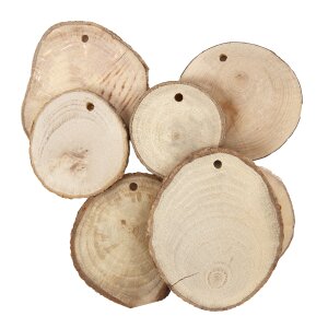 Holzscheiben 200 g, D: 5 - 7 cm 4 mm stark