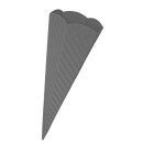 Schultütenrohling aus 3D Wellpappe grau, h: 68 cm