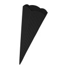 Schultütenrohling aus 3D Wellpappe schwarz, h: 68 cm