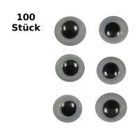 Wackelaugen rund D: 8 mm 100 Stück mit beweglicher Pupille