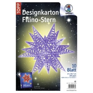 Designkarton Filino Stern, Starlight lavendel, 10 Blatt...