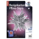 Designkarton Filino Stern, Shining paper silber, 10 Blatt DIN A4