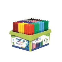 Giotto Turbo Maxi Fasermaler 108 Stifte in 12 Farben sort. Box.
