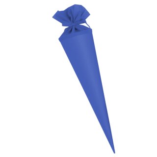 Schultüte blau 70 cm lang D: 18 cm aus Fotokarton, 1 Stück