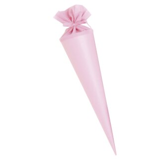 Schultüte rosa 70 cm lang D: 18 cm aus Fotokarton, 1 Stück, voraussichtlich in KW 25/26 lieferbar
