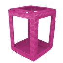 Laterne 3D Wellpappe pink, 13,5 x 13,5 cm