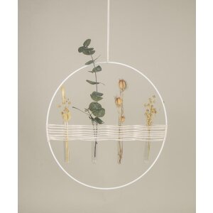 Drahtring, weiß, D: 20 cm