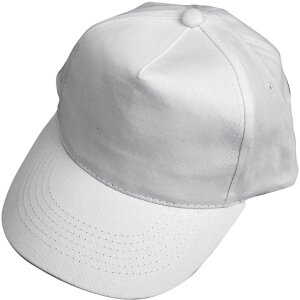 Baseball Cap Schirmkappe weiß 1 Stück, D: 54 cm