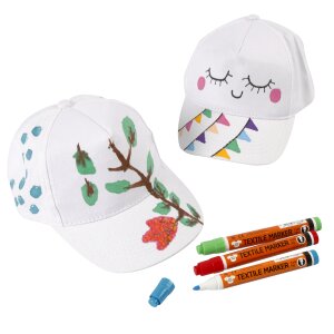 Baseball Cap Schirmkappe weiß 1 Stück, D: 54 cm