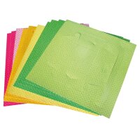 Henkelkörbchen "Tulpen" 10er Set 12 x 14 cm sortiert