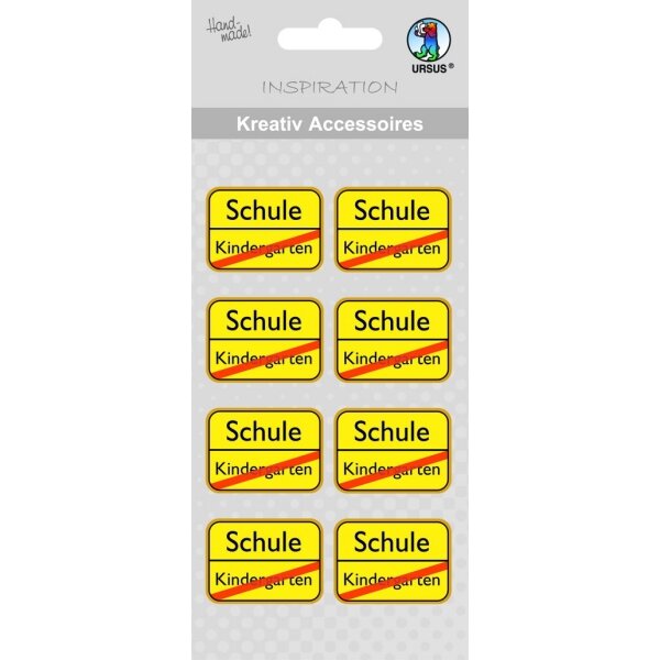 Kreativ Accessoires Aufkleber Schule 8 Stück selbstklebend