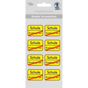 Kreativ Accessoires Aufkleber Schule 8 Stück...